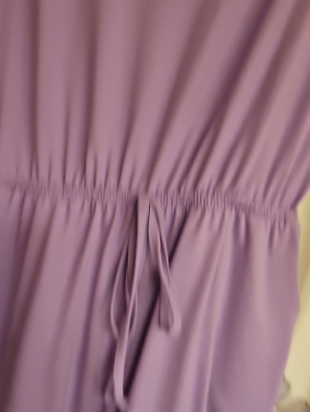 Lavender Short-Sleeve Drawstring Romper - Picture 4 of 8